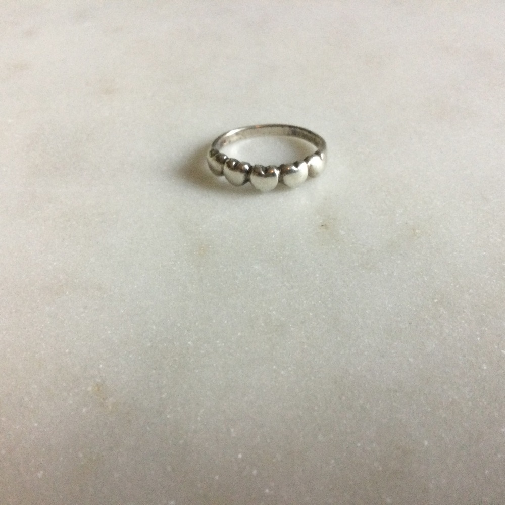 Sterling Silver Hearts Ring
